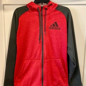 Adidas Climawarm Team Issue Jacket, Size M, Red & Dark Gray
